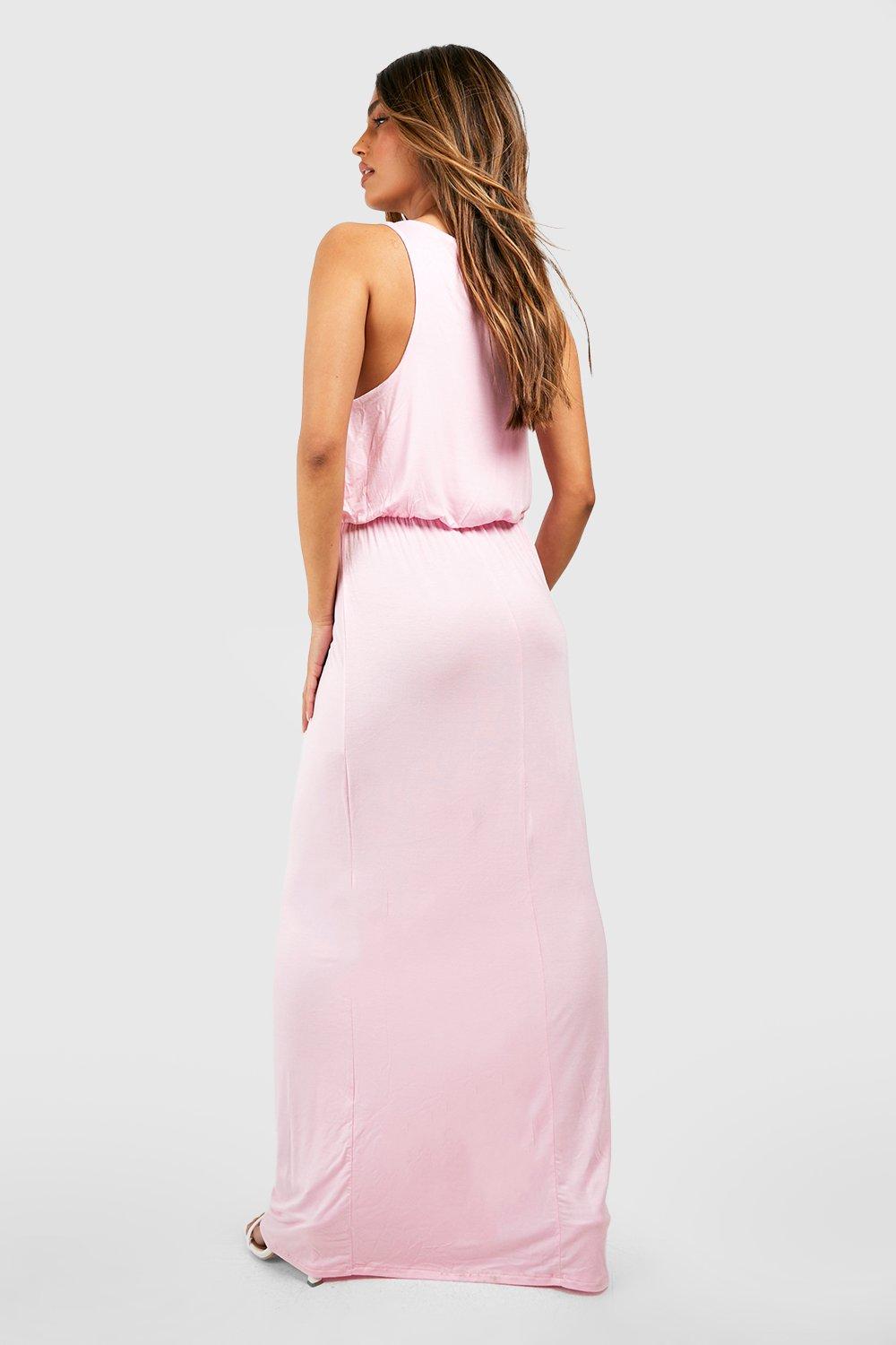 Boohoo racer shop back maxi dress